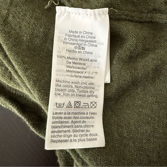 J Crew Sweater Womens Sz XS Green Knit 100% Merino Wool Minimalist Preppy - Picture 8 of 11